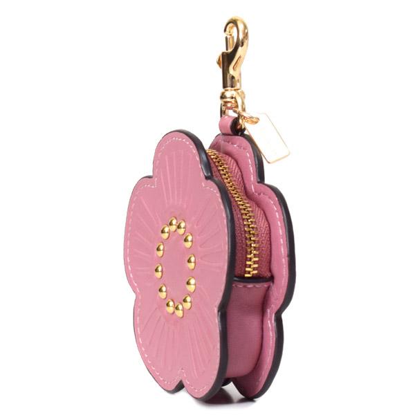 COACH（コーチ） キーホルダー レザー スタッズ ローズ お花 ポーチ
