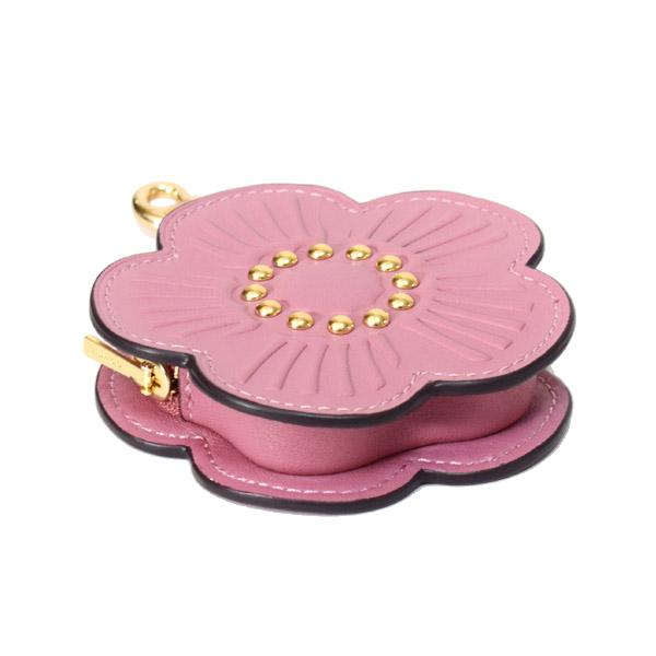 COACH（コーチ） キーホルダー レザー スタッズ ローズ お花 ポーチ
