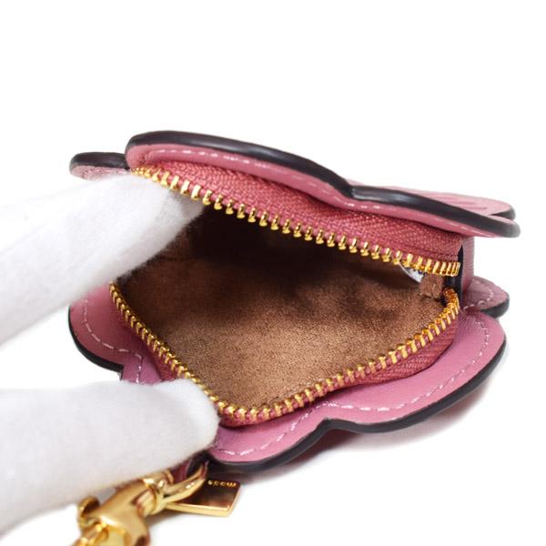 COACH（コーチ） キーホルダー レザー スタッズ ローズ お花 ポーチ