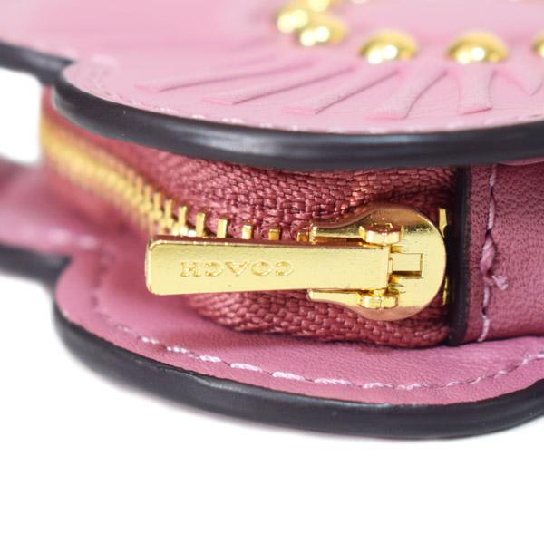COACH（コーチ） キーホルダー レザー スタッズ ローズ お花 ポーチ
