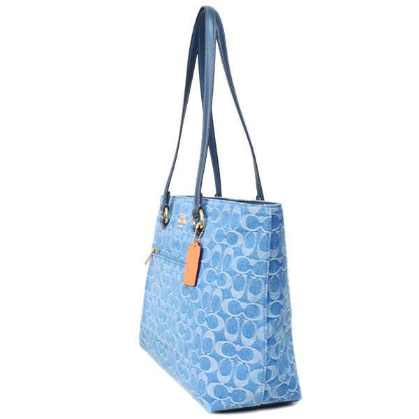 COACH（コーチ） バッグ デニム レザー シグネチャー ステーション