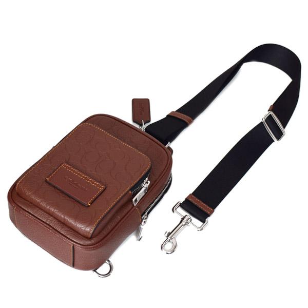 COACH（コーチ） メンズ バッグ ぺブルレザー シグネチャー 型押し