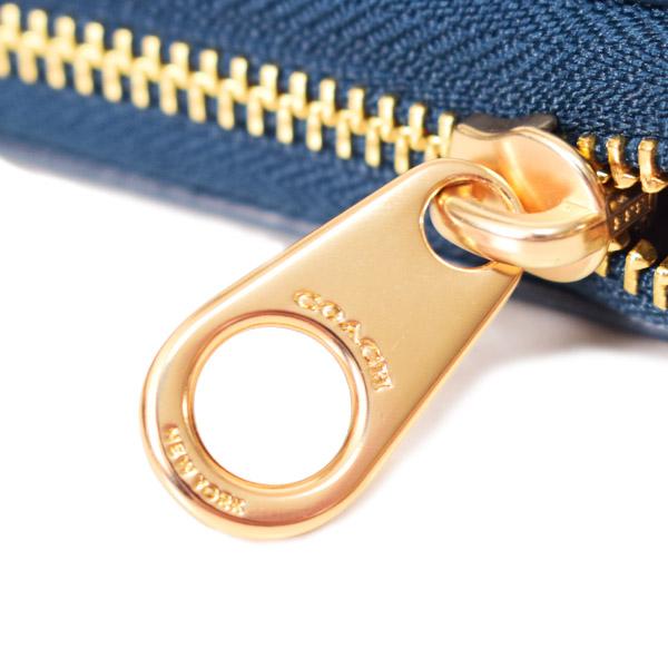 COACH（コーチ） 長財布 デニム レザー シグネチャー ロゴ リスト