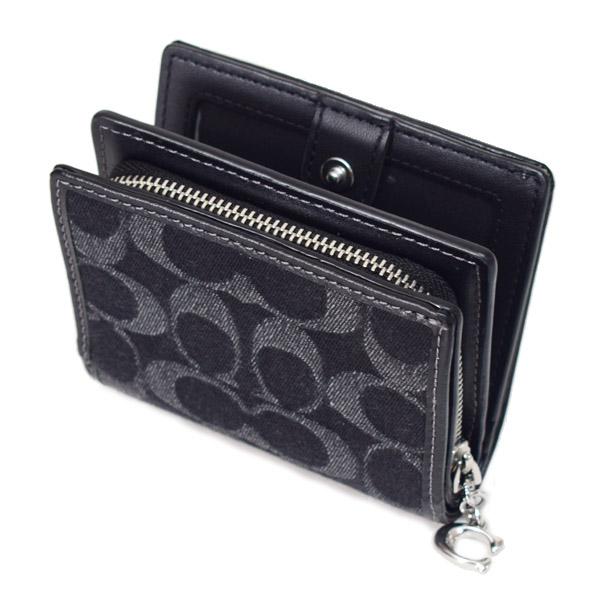 COACH　デニムシグネチャー　2つ折り財布 COACH（コーチ） 二つ折り財布 デニム 財布 新作 カードケース