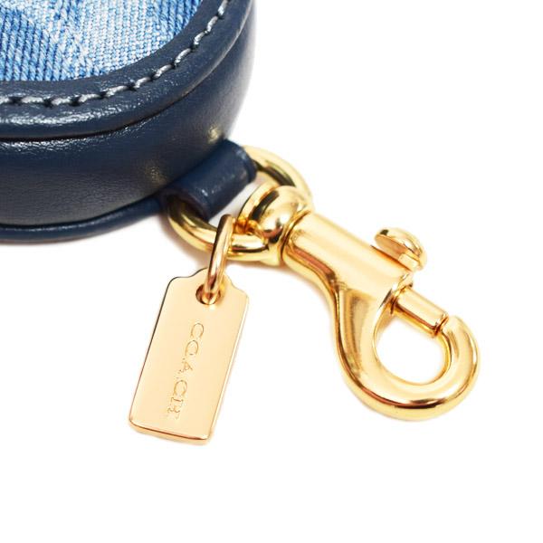 COACH（コーチ） キーホルダー デニム レザー シグネチャー ハート型