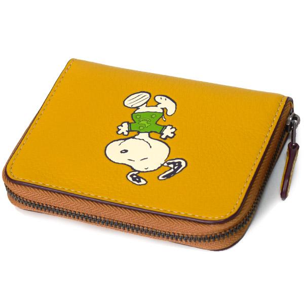 COACH（コーチ） 財布 スヌーピー ペブルレザー ピーナッツ コラボ