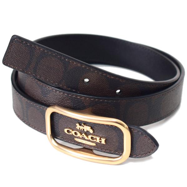 COACH（コーチ） ベルト コーティングキャンバス レザー シグネチャー