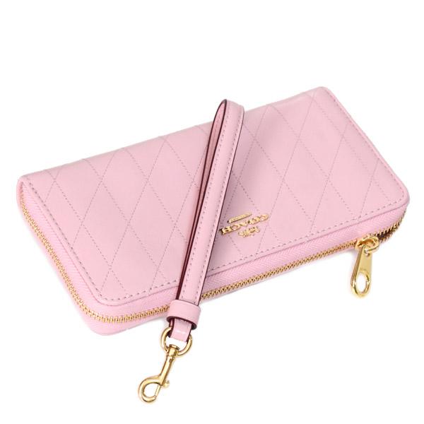 COACH（コーチ） 長財布 キルティング シャイニー スムースレザー ロゴ