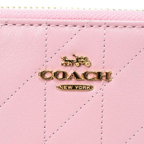 COACH（コーチ） 長財布 キルティング シャイニー スムースレザー ロゴ