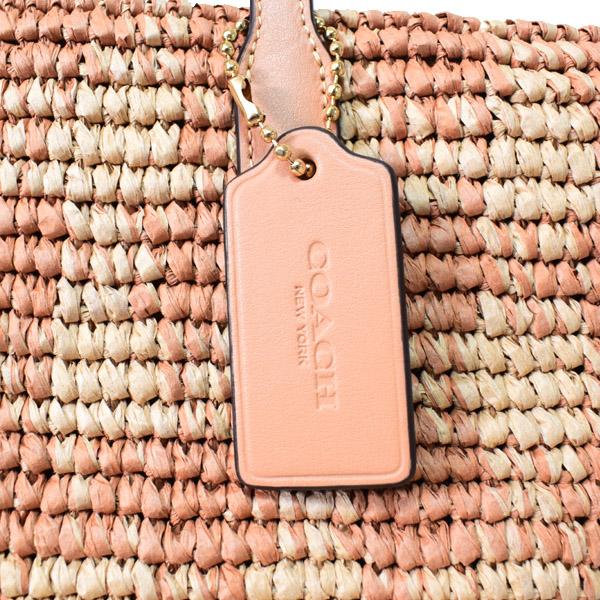 COACH（コーチ） バッグ かごバッグ ストロー レザー ギンガム