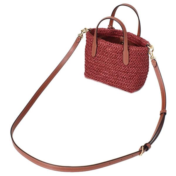 COACH（コーチ） バッグ かごバッグ ストロー レザー ミニ シティ