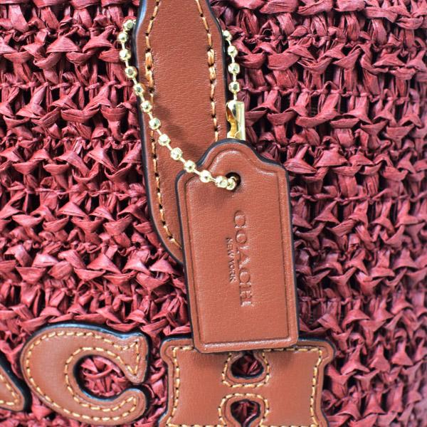 COACH（コーチ） バッグ かごバッグ ストロー レザー ミニ シティ