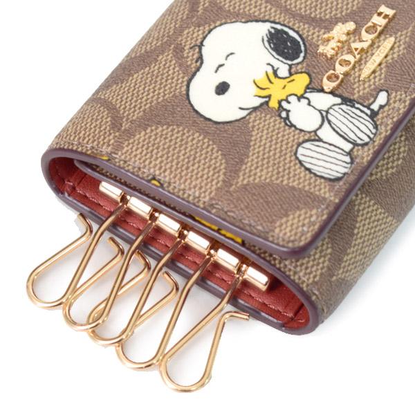 COACH コーチ キーケース スヌーピー ピーナッツ コラボ ウッド COACH コーチ キーケース スヌーピー ピーナッツ コラボ ウッド