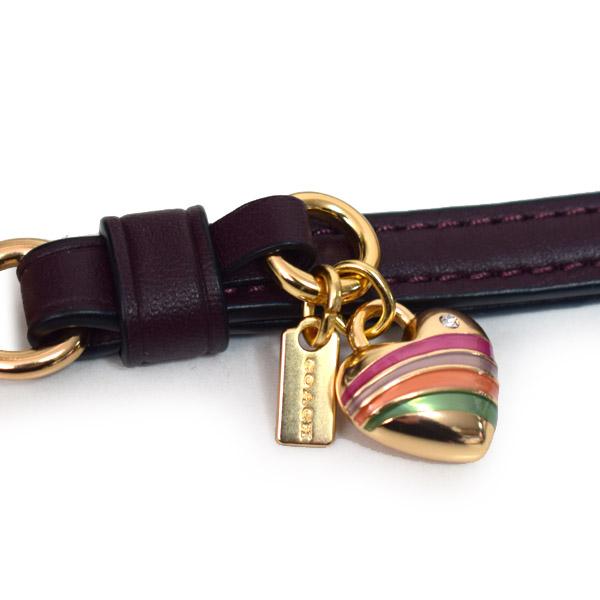 COACH（コーチ） 長財布 レザー シグネチャー 型押し ハート チャーム