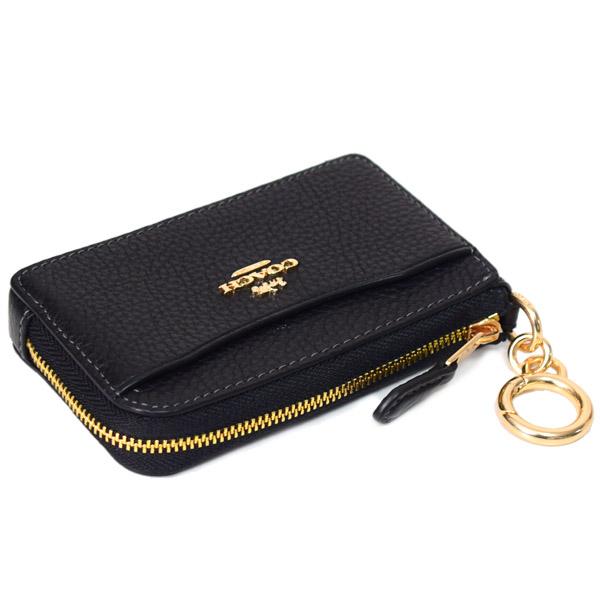 COACH（コーチ） コインケース ぺブルレザー キーリング付き L字