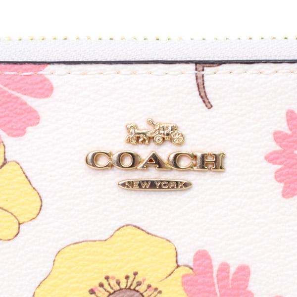 COACH（コーチ） 長財布 レザー フローラル 花柄 ロゴ ロング ジップ
