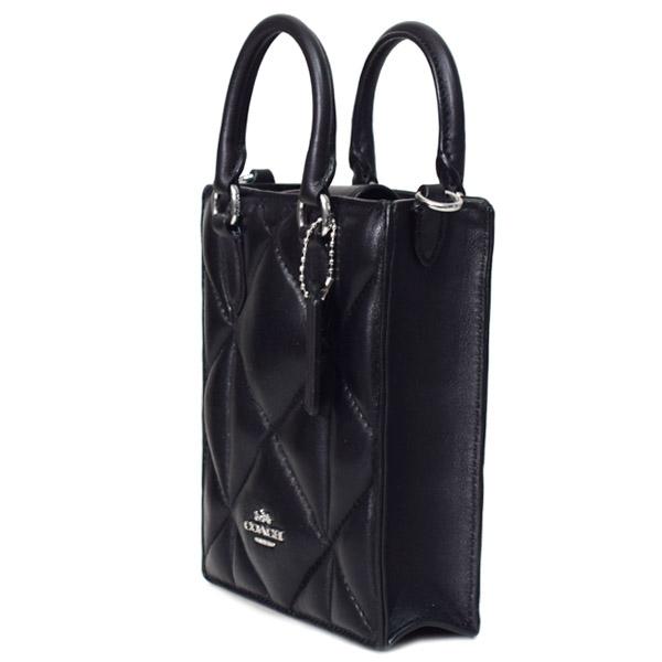 COACH（コーチ） スマホショルダー レザー ノースサウス キルティング