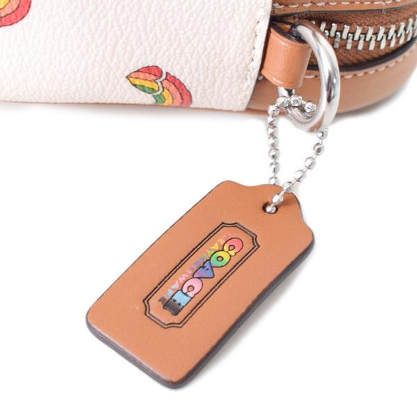 極美品 コーチ ホールデン 2way クロスボディ レザー レインボー ロゴ総柄 COACH（コーチ） バッグ レザー レインボー プリント 虹 ミニ