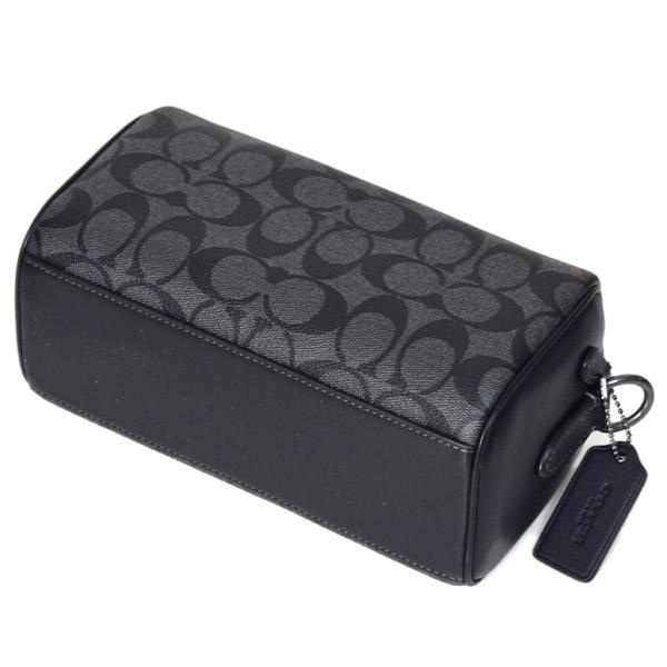 コーチ バッグ COACH コーティングキャンバス レザー シグネチャー アクセル ケース ポーチ付き 2way クラッチ クロスボディ ショルダーバッグ チャコール CJ674 COACH（コーチ） バッグ コーティングキャンバス レザー シグネチャー