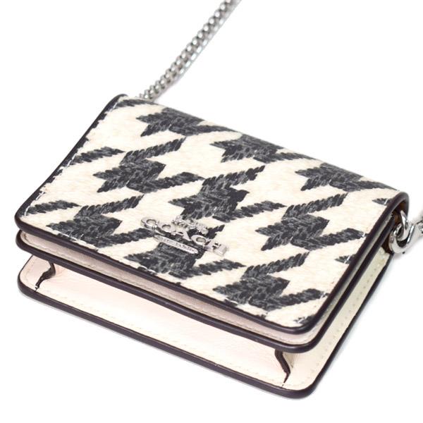 COACH（コーチ） カードケース レザー 千鳥柄 千鳥格子 ハウンズ 