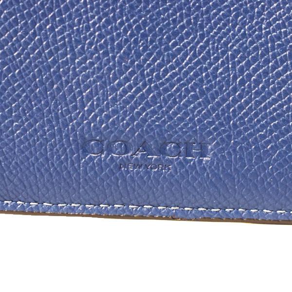 新品☆COACH コーチ ケース　メンズ　ブルー　タイダイ　レザー COACH（コーチ） メンズ カードケース レザー ジップ Dカン Dリング