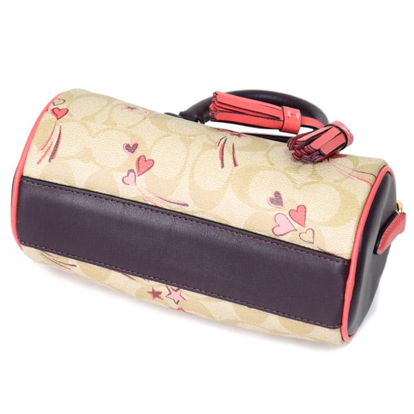 コーチ バッグ COACH コーティングキャンバス レザー シグネチャー ハート スター 星 レーシー 筒型 クロスボディ 2WAY 斜め掛け ショルダー ハンドバッグ ライトカーキマルチ CK562 COACH（コーチ） バッグ コーティングキャンバス レザー シグネチャー
