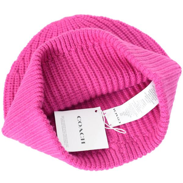 COACH コーチ 帽子 ウール ニット ロゴ ビーニー キャップ セリース