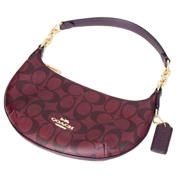 コーチ バッグ COACH コーティングキャンバス レザー シグネチャー ロゴ ミニ ペイトン ショルダー ハンドバッグ オックスブラッドマルチ CM273_2