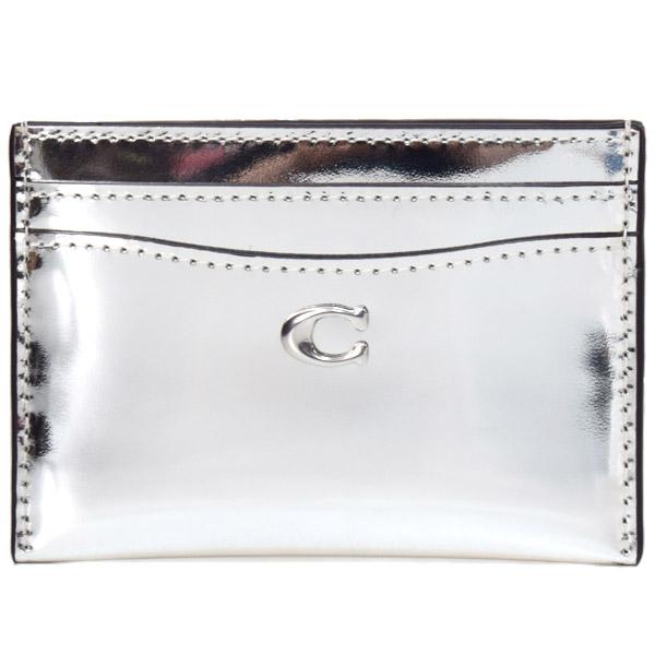 COACH（コーチ） カードケース レザー メタリック C ロゴ カードケース スリム パスケース 定期入れ 名刺入れ シルバー CM502 ...