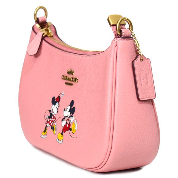 コーチ バッグ COACH ぺブルレザー ディズニー コラボ ミッキー ミニー テリ 2way クロスボディ 斜め掛け ショルダー ハンド バッグ ライトブラッシュマルチ CM858 COACH（コーチ） バッグ ぺブルレザー ディズニー コラボ ミッキー