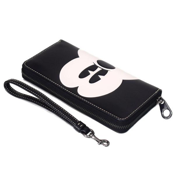 COACH コーチ CN037 ミッキー 長財布 ブラック COACH（コーチ） 長財布 カーフレザー ディズニー コラボ ミッキー