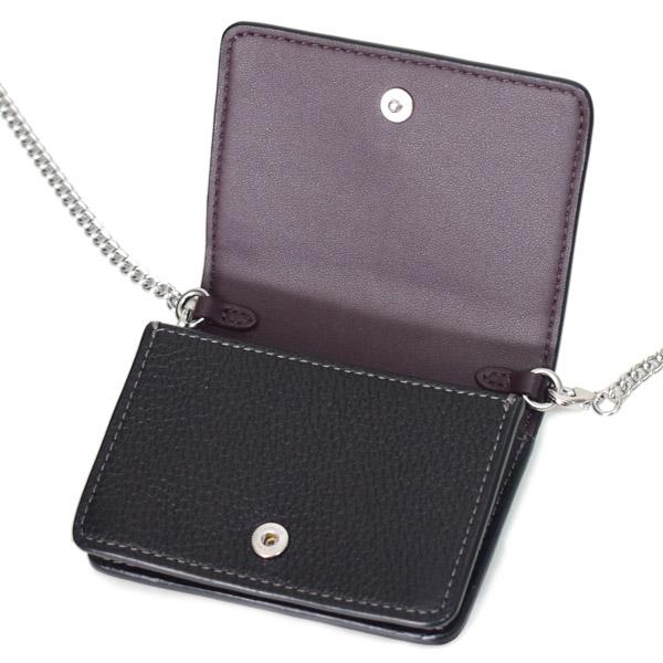 COACH（コーチ） 財布 ぺブルレザー スタッズ ロゴ チェーン