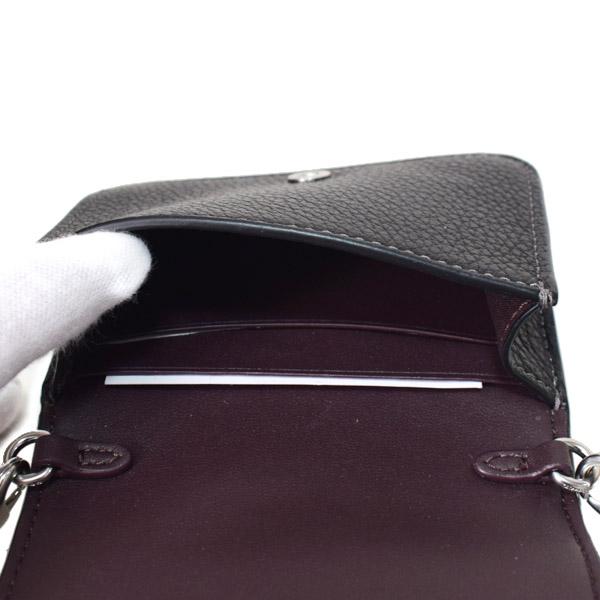 COACH（コーチ） 財布 ぺブルレザー スタッズ ロゴ チェーン