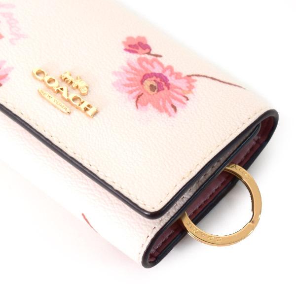 COACH（コーチ） キーケース コーティングキャンバス レザー フラワー