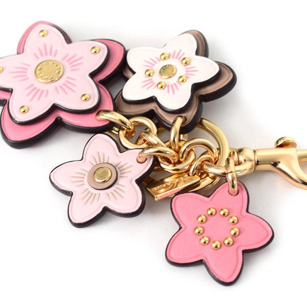 COACH（コーチ） キーホルダー スムースレザー ワイルドフラワー 花