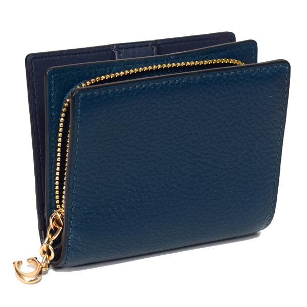 COACH（コーチ） 財布 ぺブルレザー ロゴチャーム スナップ ウォレット