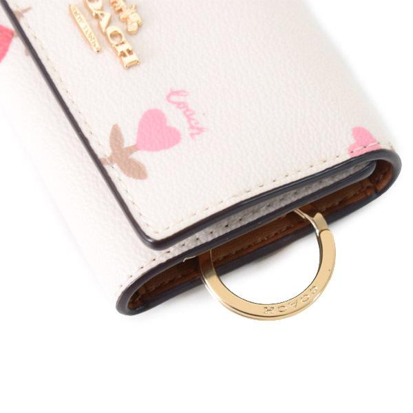 COACH 花柄 レザーキーケース COACH（コーチ） キーケース コーティングキャンバス ハート