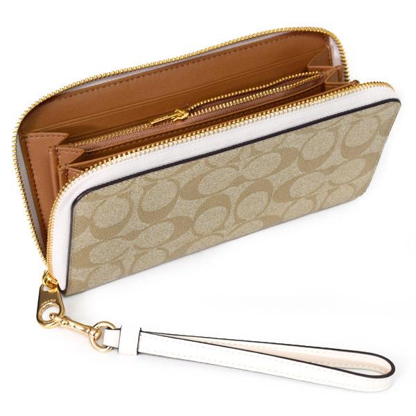 COACH（コーチ） 長財布 コーティングキャンバス スムースレザー