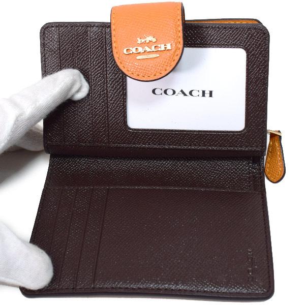 COACH（コーチ） 財布 クロスグレインレザー ロゴ ミディアム コーナー