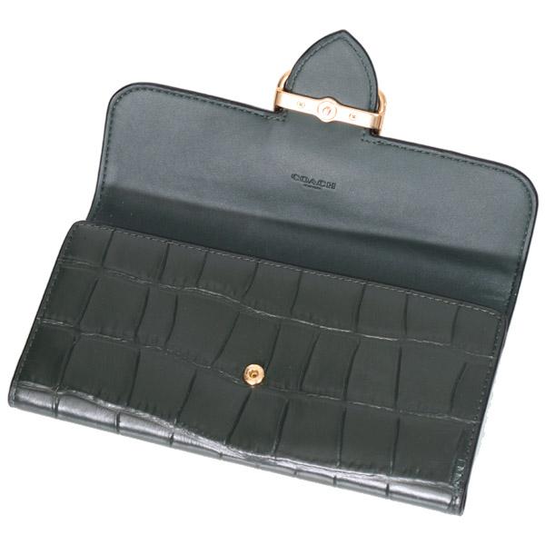 COACH（コーチ） 長財布 クロコダイル エンボスドレザー モーガン ロゴ