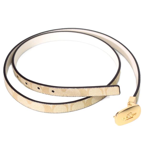 COACH コーチ ベルト コーティングキャンバス レザー