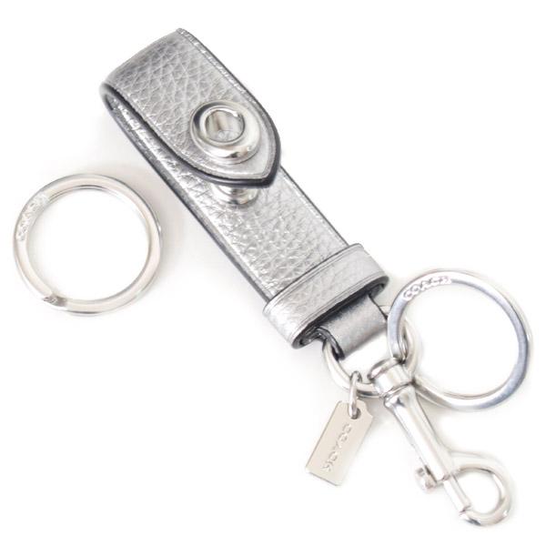 COACH（コーチ） キーホルダー ぺブルレザー トリガー スナップ ターン