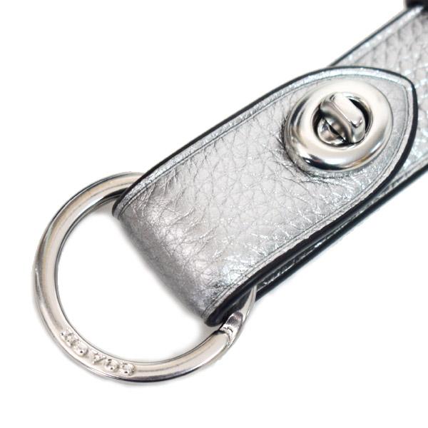 COACH（コーチ） キーホルダー ぺブルレザー トリガー スナップ ターン