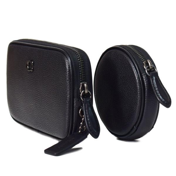 COACH（コーチ） バッグ ぺブルレザー ベルトバッグ ポーチ付き 2WAY