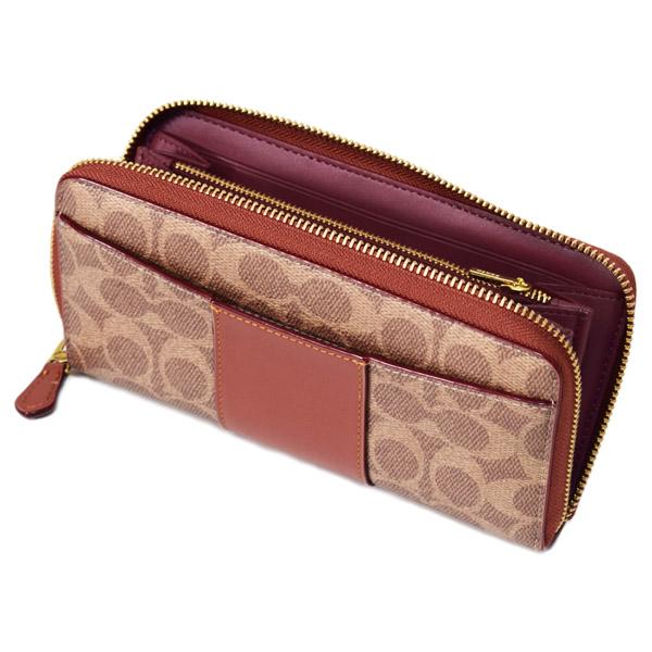 COACH（コーチ） 長財布 コーティングキャンバス レザー シグネチャー