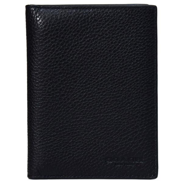 コーチ パスポートケース COACH ペブルレザー ロゴ パスポート ケース ファスナー付き カードケース ブラック CU131 | COACH