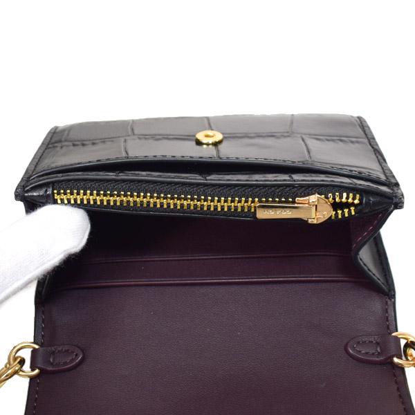 コーチ 財布 COACH クロコダイル エンボスドレザー ミニ ウォレット 2WAY ショルダー カードケース 定期入れ 名刺入れ ポーチ コインケース 財布 ブラック CU175 | COACH | 04