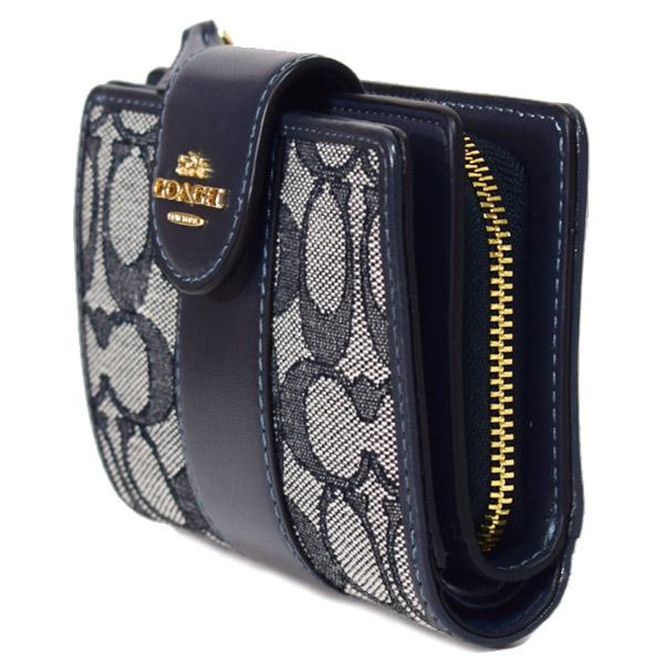COACH（コーチ） 財布 ジャガード レザー シグネチャー ミディアム