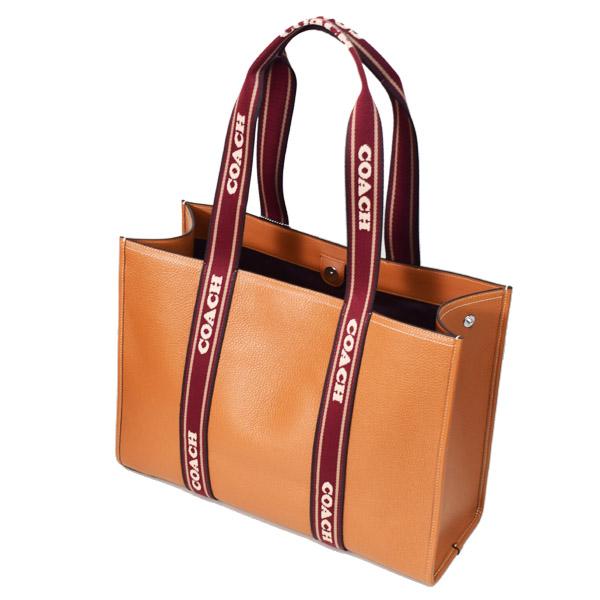 COACH（コーチ） バッグ ぺブルレザー スミス ラージ トート ロゴ 