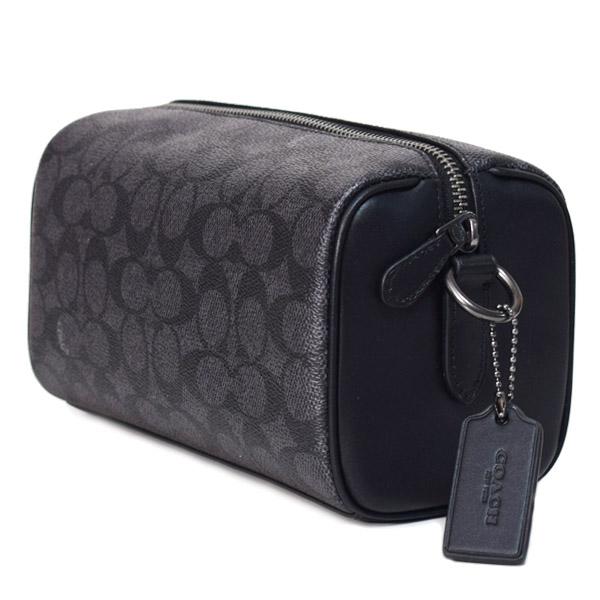 COACH（コーチ） バッグ コーティングキャンバス レザー シグネチャー アクセル コインケース ポーチ付き 2way クラッチ クロス ...